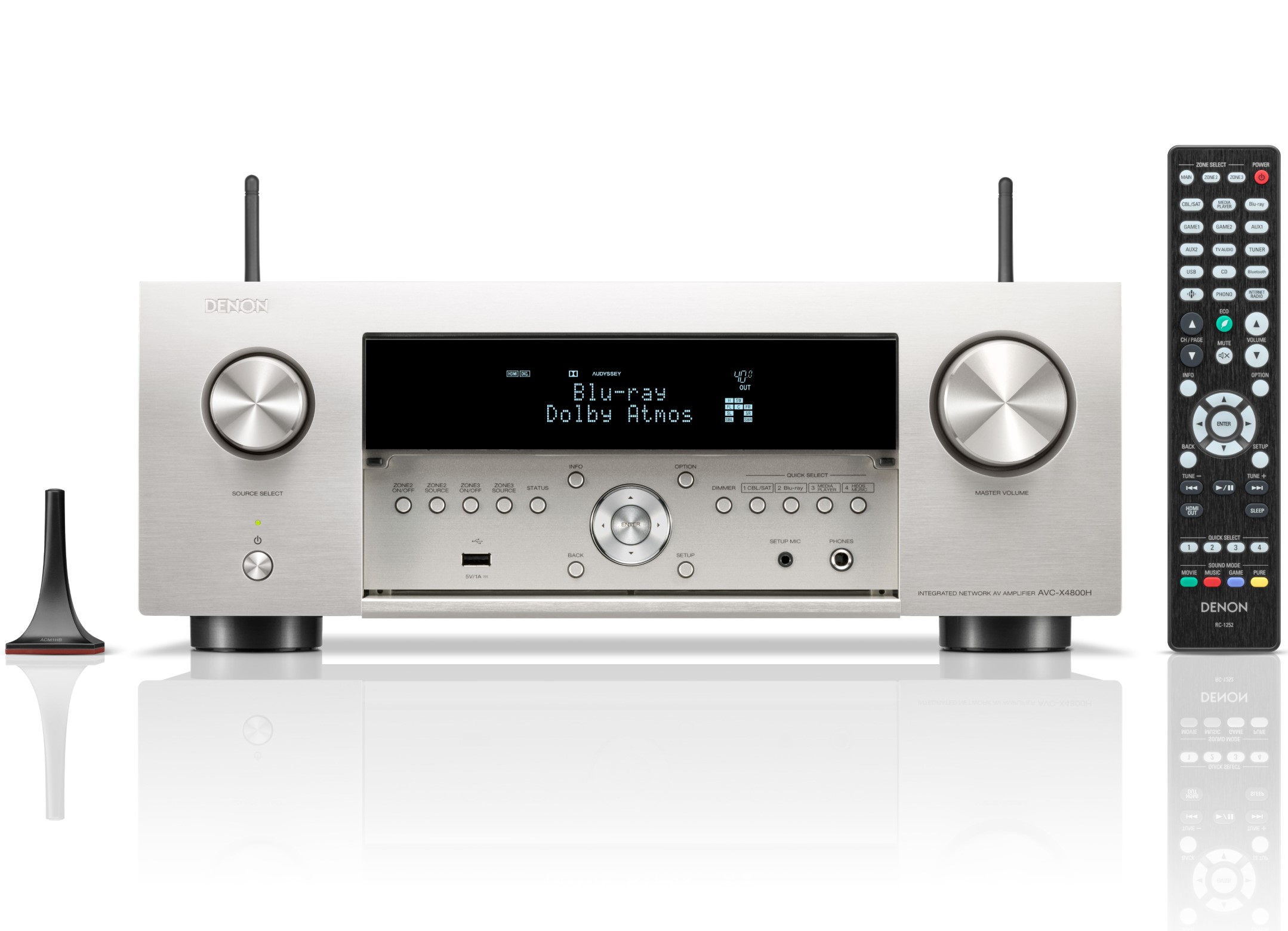 Denon AV Receiver AVR-X4800H Silber