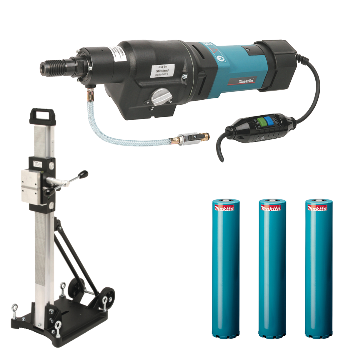 Makita DBM230 Diamantbohrmaschine Nass inkl. P-54190 Ständer und Diamant-Bohrkronen