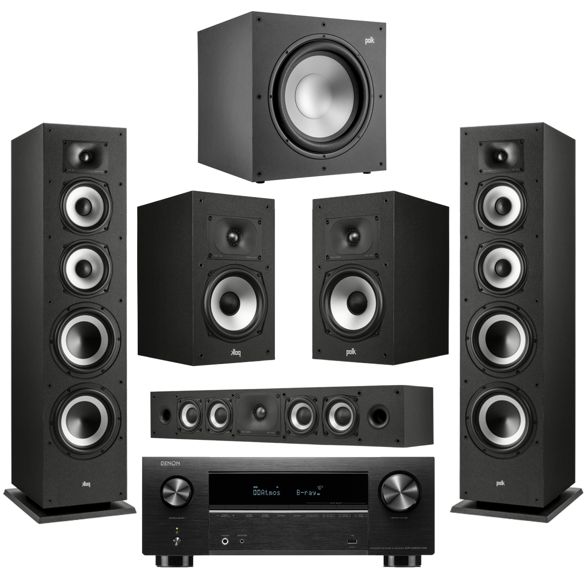 Denon-Heimkino-Set5 Denon Heimkino Set5 - AVR-X2800H, XT70, XT20, XT12, XT35