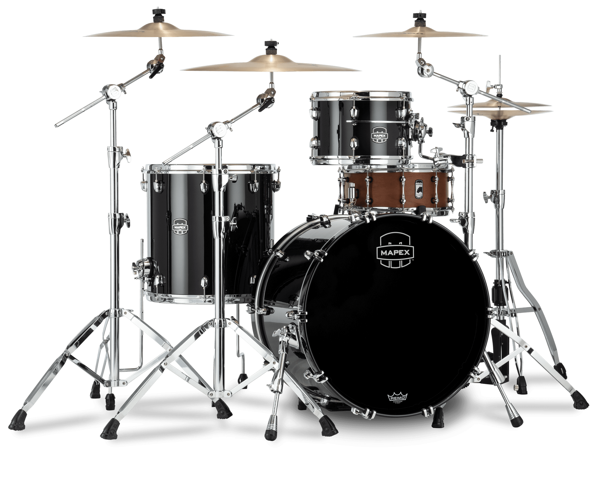 Mapex Saturn Evolution Hybrid Rock Shellset Piano Black