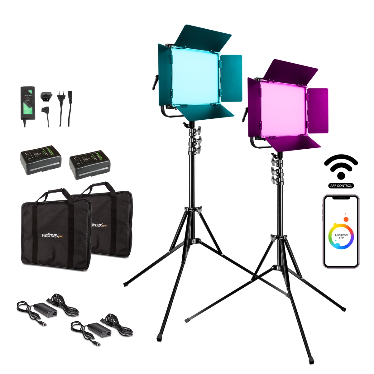 Walimex pro LED Rainbow 50W RGBWW Set 4
