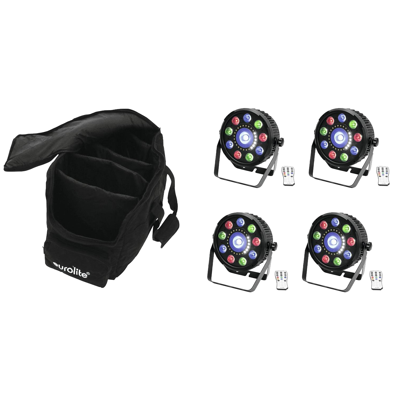 Eurolite Set 4x LED SLS-9 Hybrid HCL + Soft-Bag