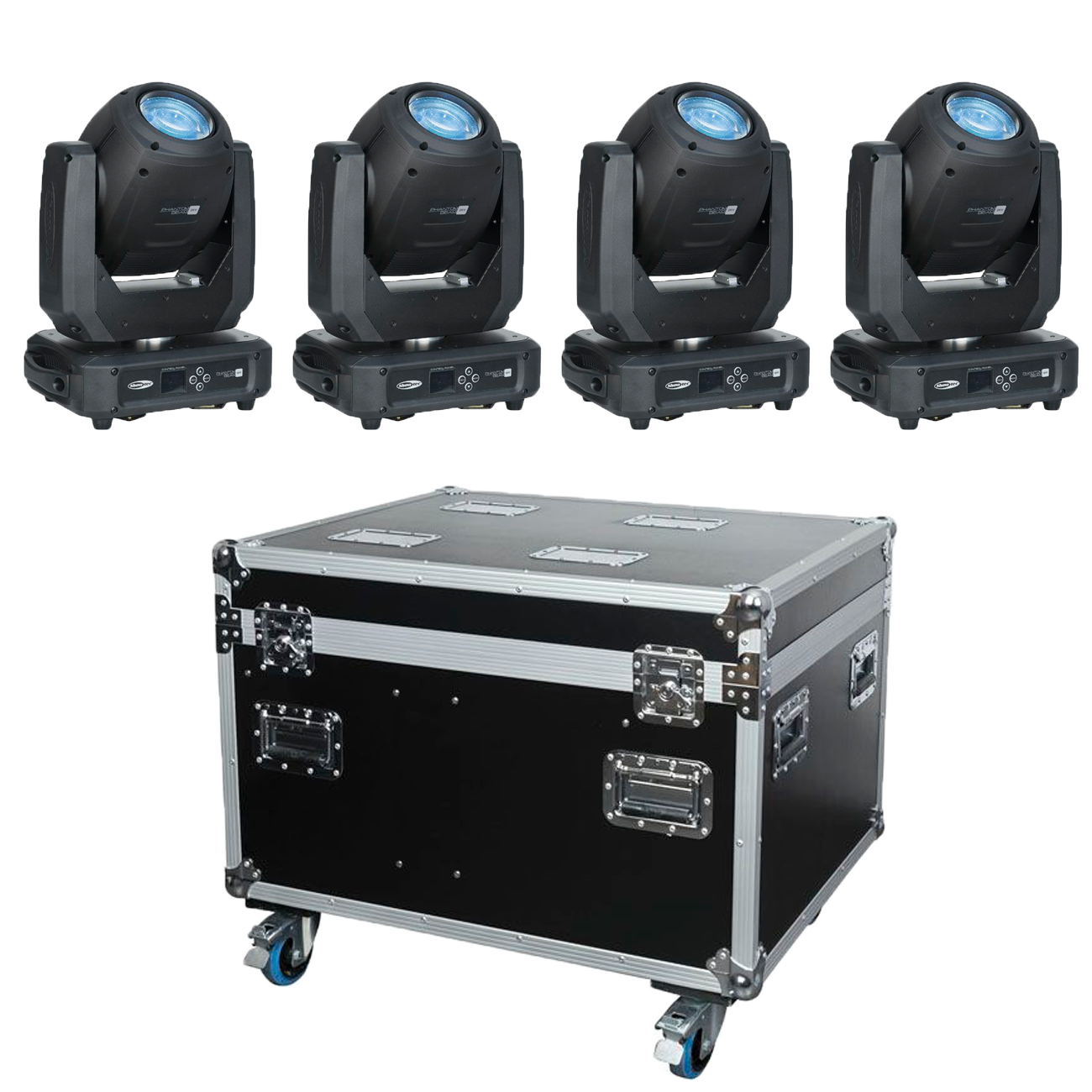 Showtec Set2 - 4 x Phantom 3R Beam + Case