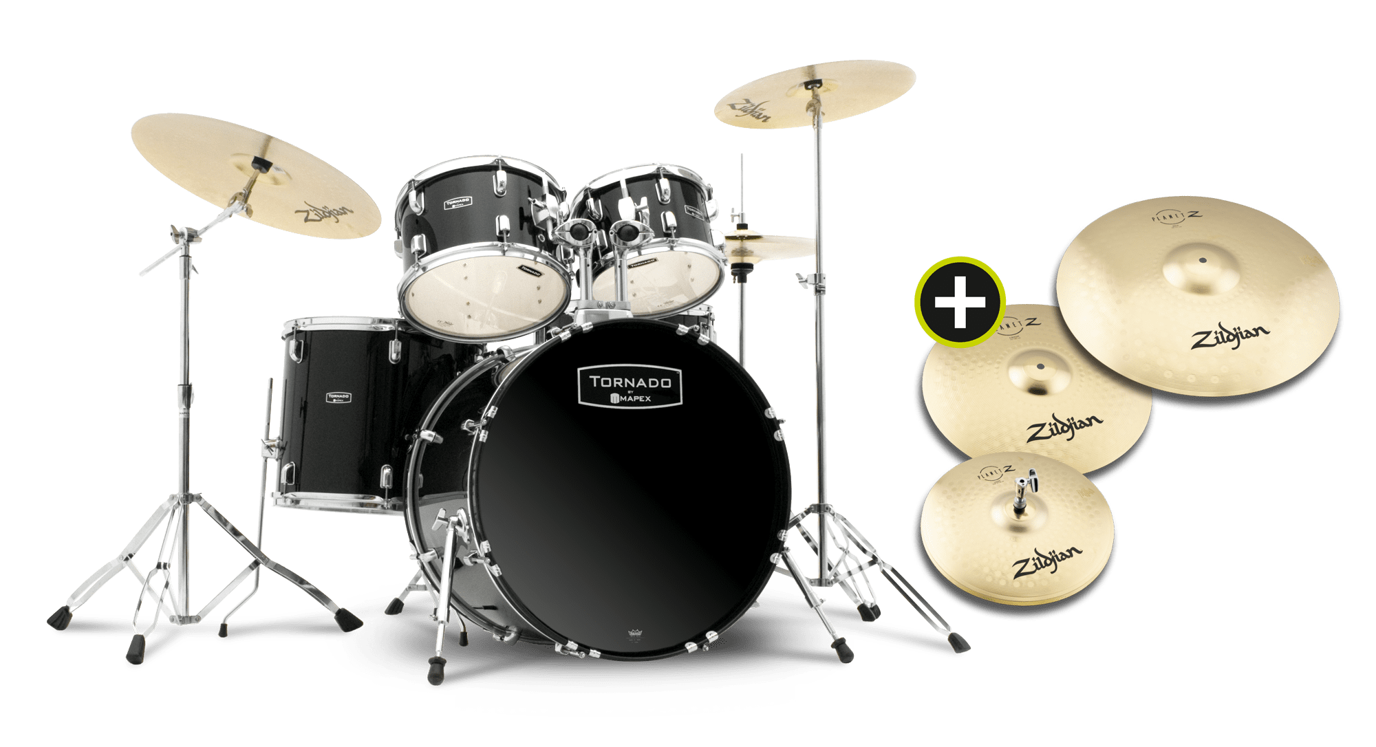 Mapex Tornado Stage Black Komplettset