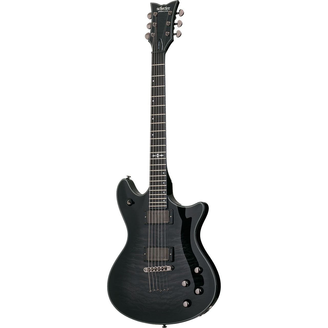 Schecter Hellraiser Hybrid Tempest Trans Black Burst