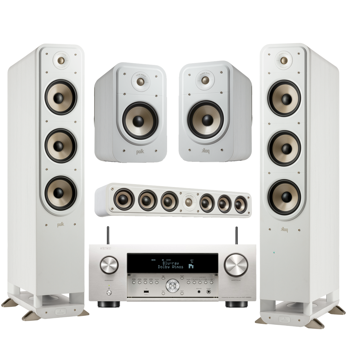 Denon Heimkino Set4 weiß - AVC-X4800H, ES20, ES35, ES60